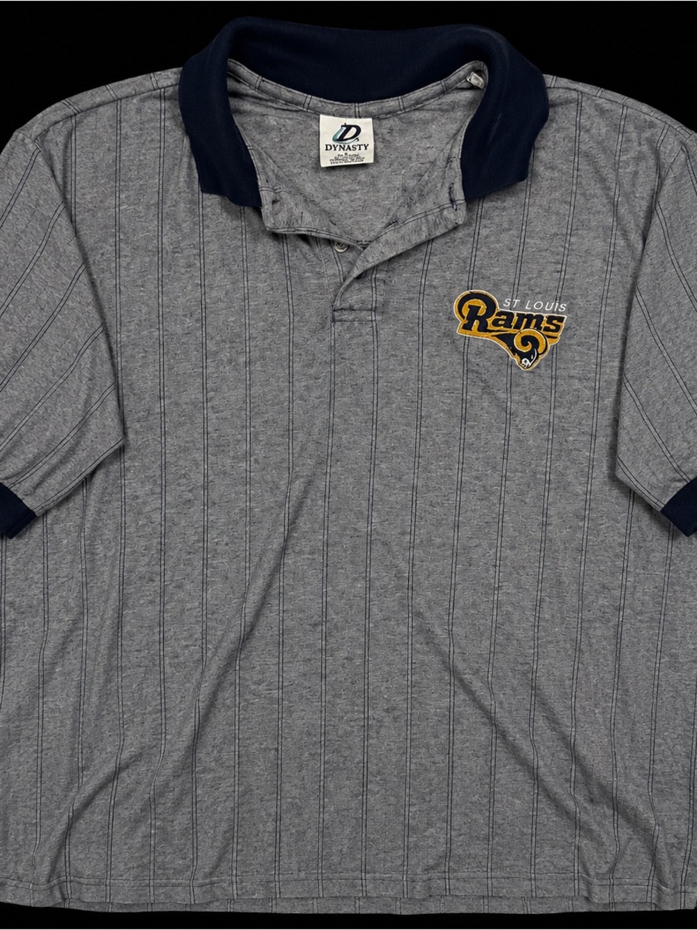 Vintage 90s St. Louis Rams Dynasty Polo Shirt Men’s L NFL Embroidered Logo
